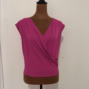 Zara Fuchsia Draped Blouse